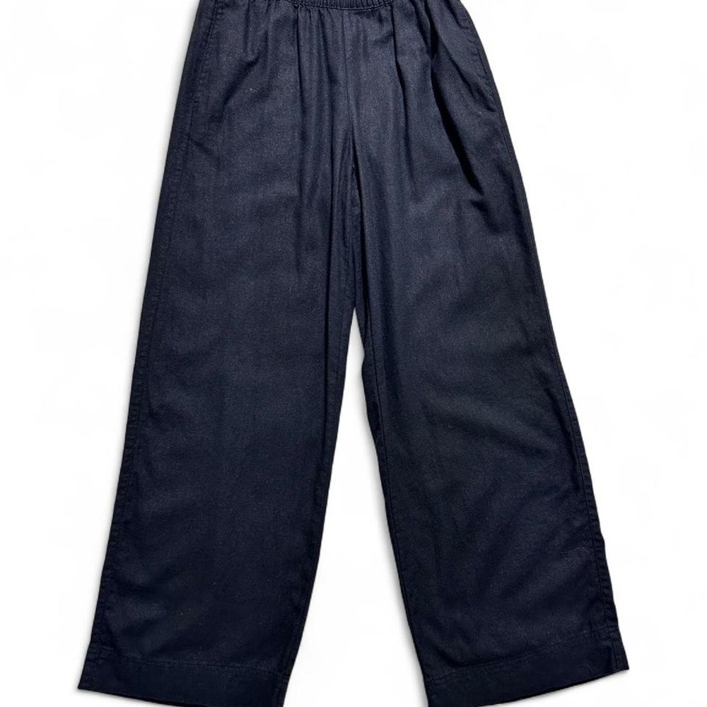 Old Navy Linen Blend black wide leg pants with elastic waistband in a S